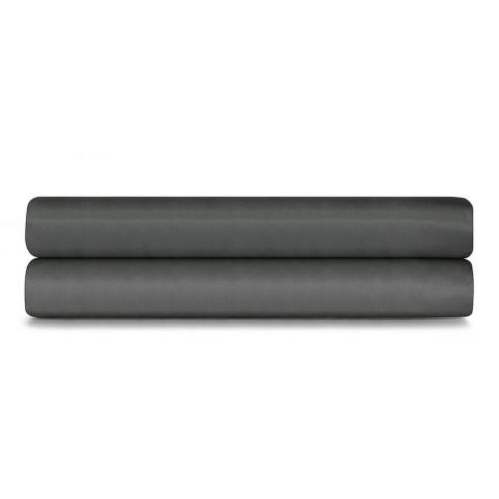 RALPH LAUREN Organic Cotton Sateen KING FLAT SHEET | Graphite Gray - Picture 3 of 5
